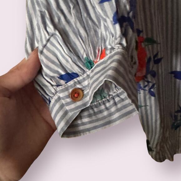 Anthropologie Maeve “Lilorne” Floral Print Tie Button Blouse - Picture 6 of 7